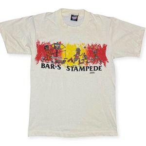 Vintage Bar-S Stampede Stop Child Abuse T-shirt Screen Stars Best Size SMALL